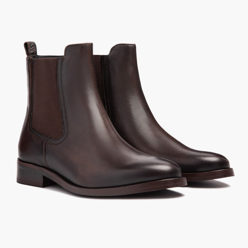 Duchess Noir Coffee Leather Boots pour Femme