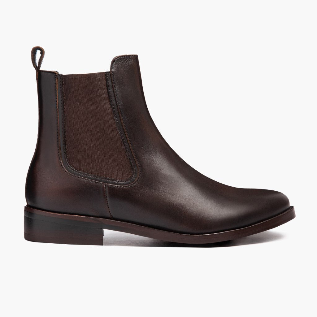 Duchess Café Noir Bottines en cuir pour Femme en cuir de vachette noir véritable - Vue de profil | Acheter en ligne