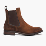 Duchess Glazed Ginger Leather Boots in Classic Full-Grain Leather - Lateral Side Profile View | Buy Online