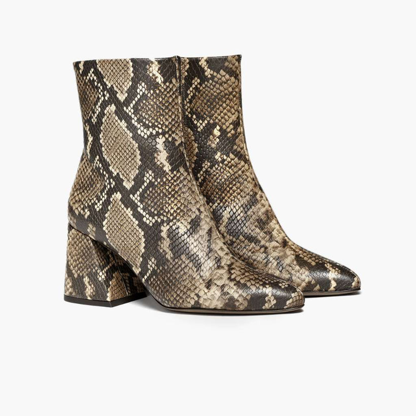 Heartbreaker Snake Print Leather Boots pour Femme