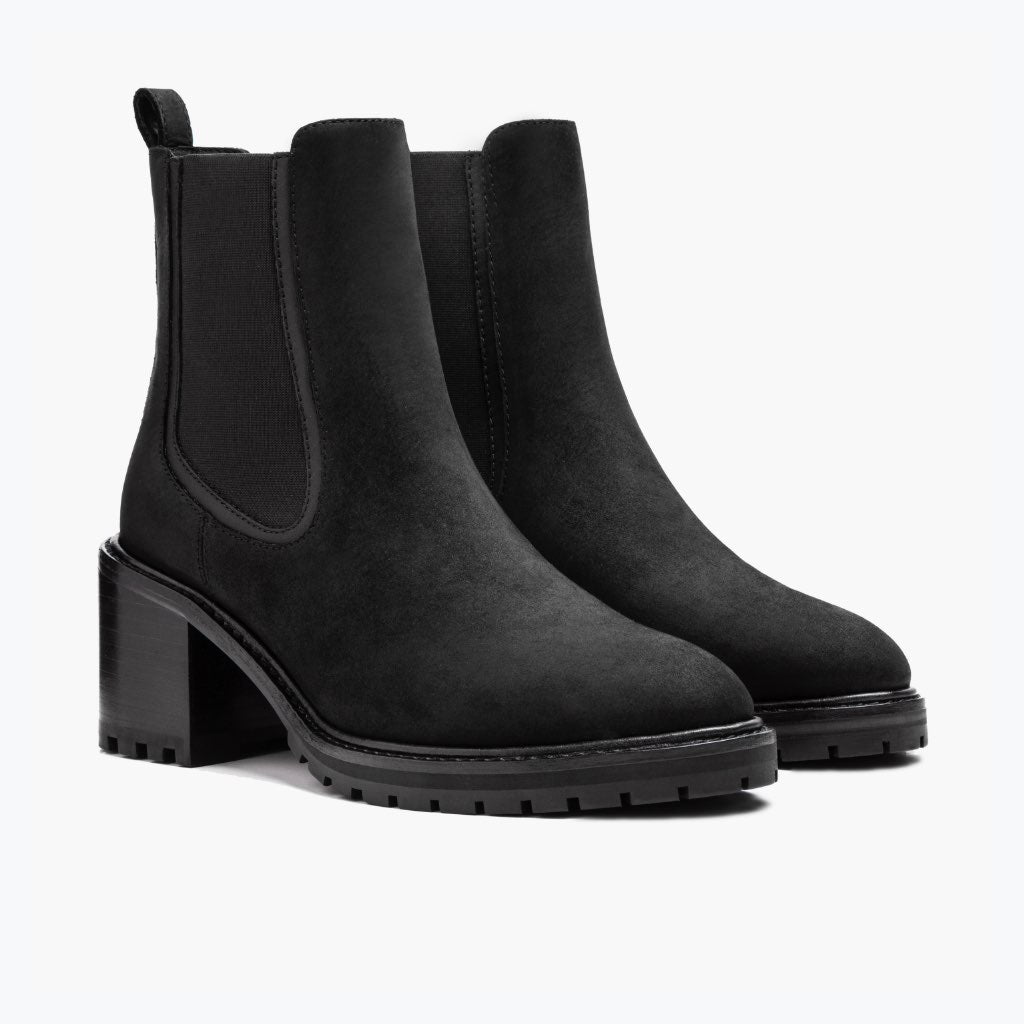 Black Full-Grain leather Boots - Goodyear Welt Construction & Front Toe Box Detail