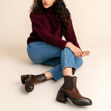 Styled On-Foot Perspective Demonstrating Ankle Fit & Silhouette on Model