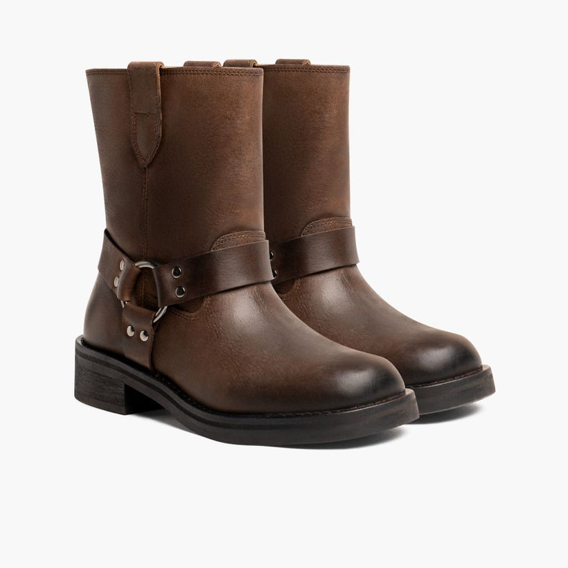 Outlaw Light Tobacco Leather Boots pour Femme