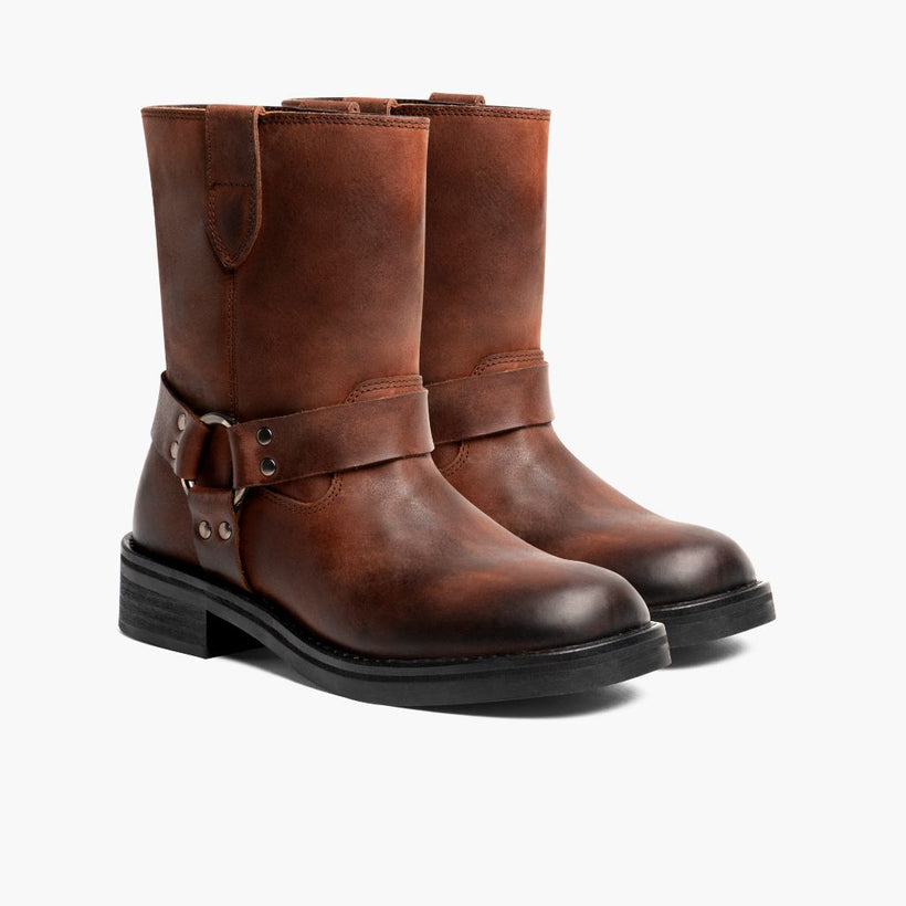 Outlaw Rust Marron Leather Boots pour Femme