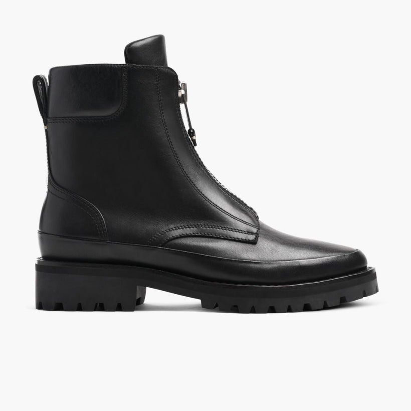 Ryder Noir Leather Boots pour Femme