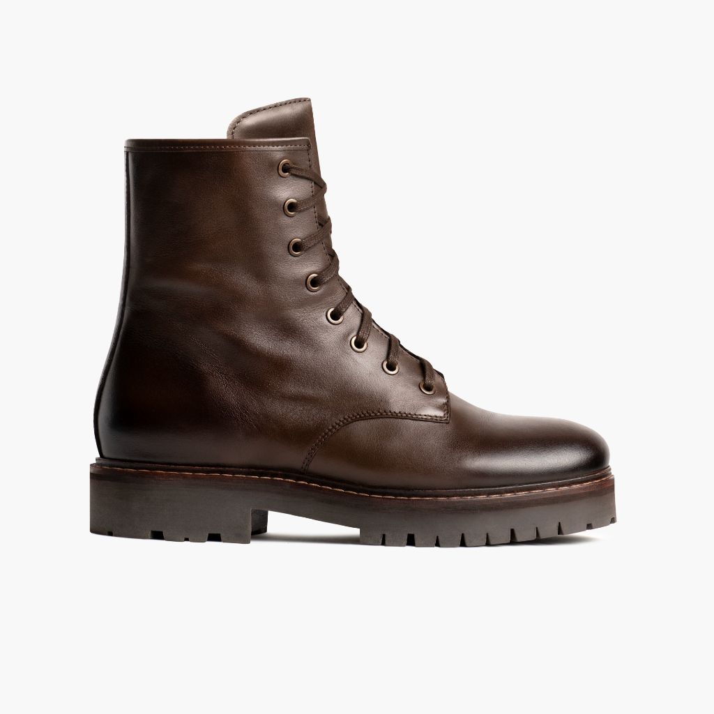 Combat Java Bottines en cuir pour Femme in Classic Full-Grain Leather - Vue de profil | Acheter en ligne