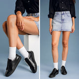 Styled On-Foot Perspective Demonstrating Ankle Fit & Silhouette on Model