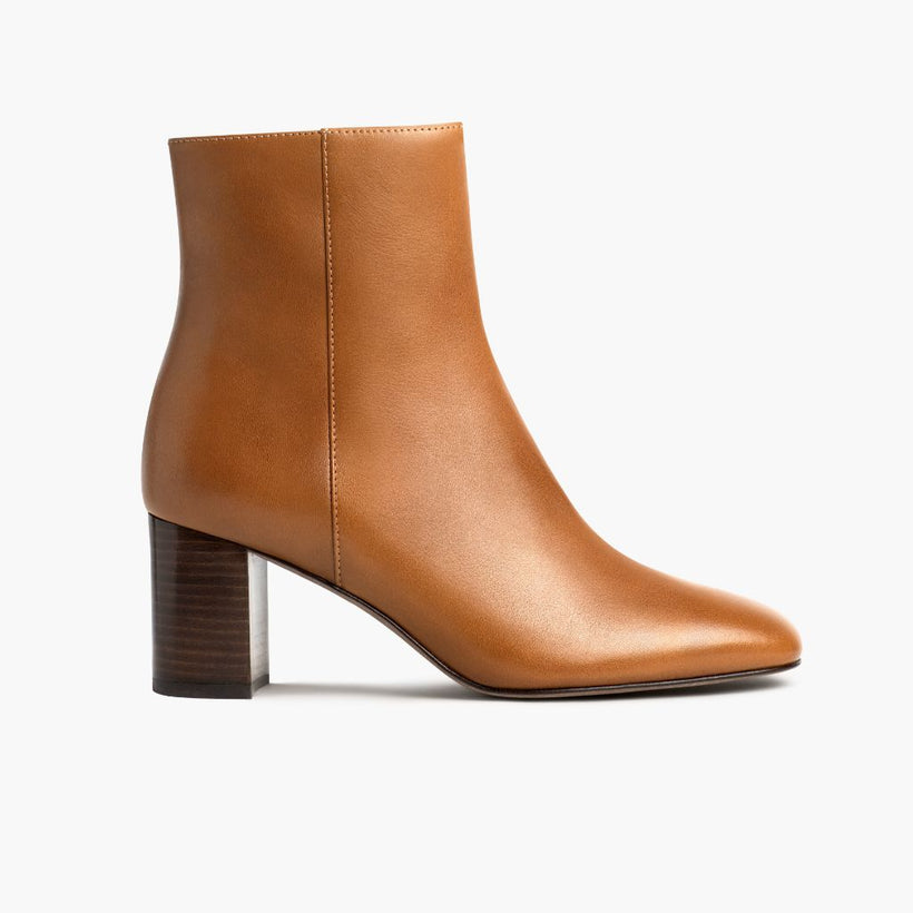 High Standard Toffee Leather Boots pour Femme