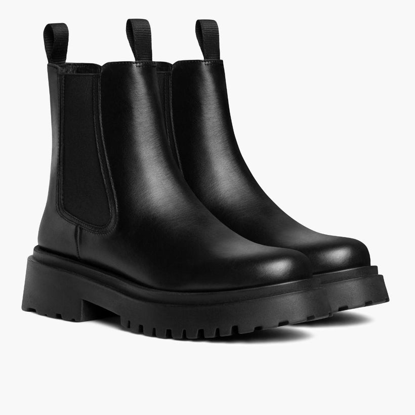 Legend Platform Noir Leather Boots pour Femme