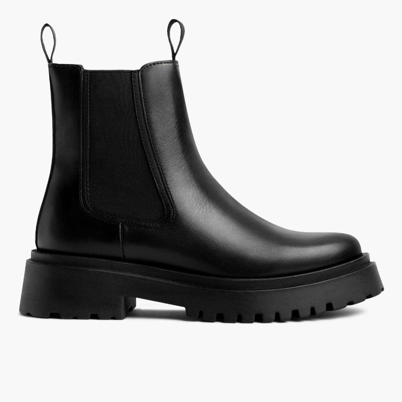 Legend Platform Noir Leather Boots pour Femme