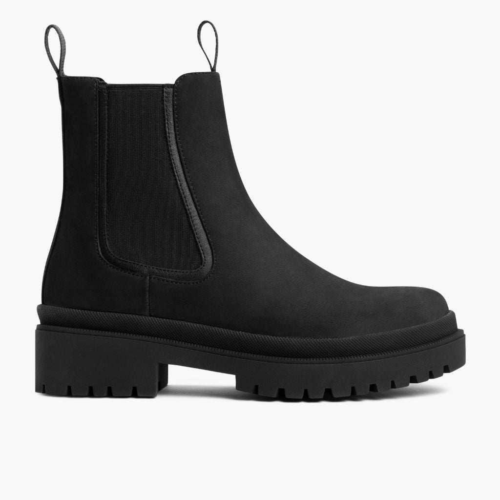 Legend Platform Noir Mat Bottines en cuir pour Femme en cuir de vachette noir véritable - Vue de profil | Acheter en ligne