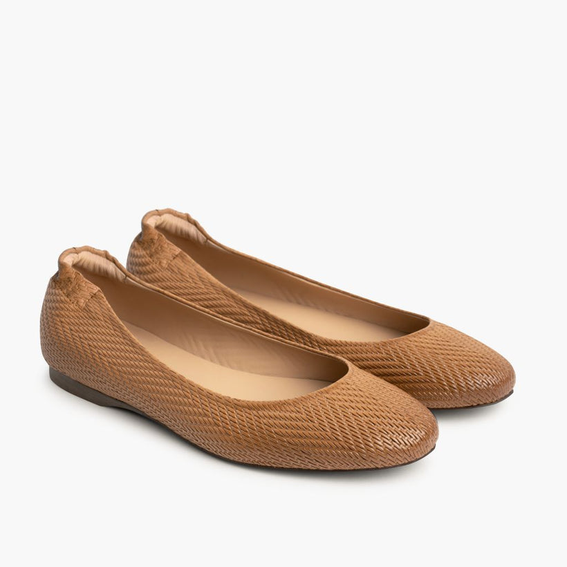 Scrunch Camel Embossed Leather Boots pour Femme