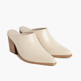 Women's Summer Ivory Leather Boots in Classic Full-Grain Leather - Lateral Side Profile View | Buy Online