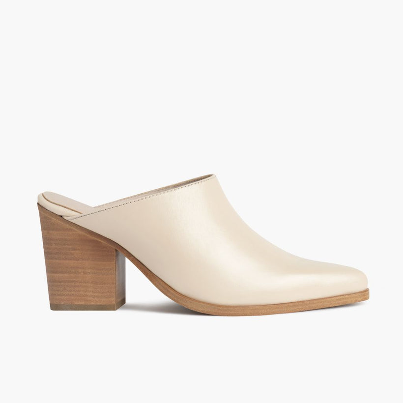 Summer Ivory Leather Boots pour Femme