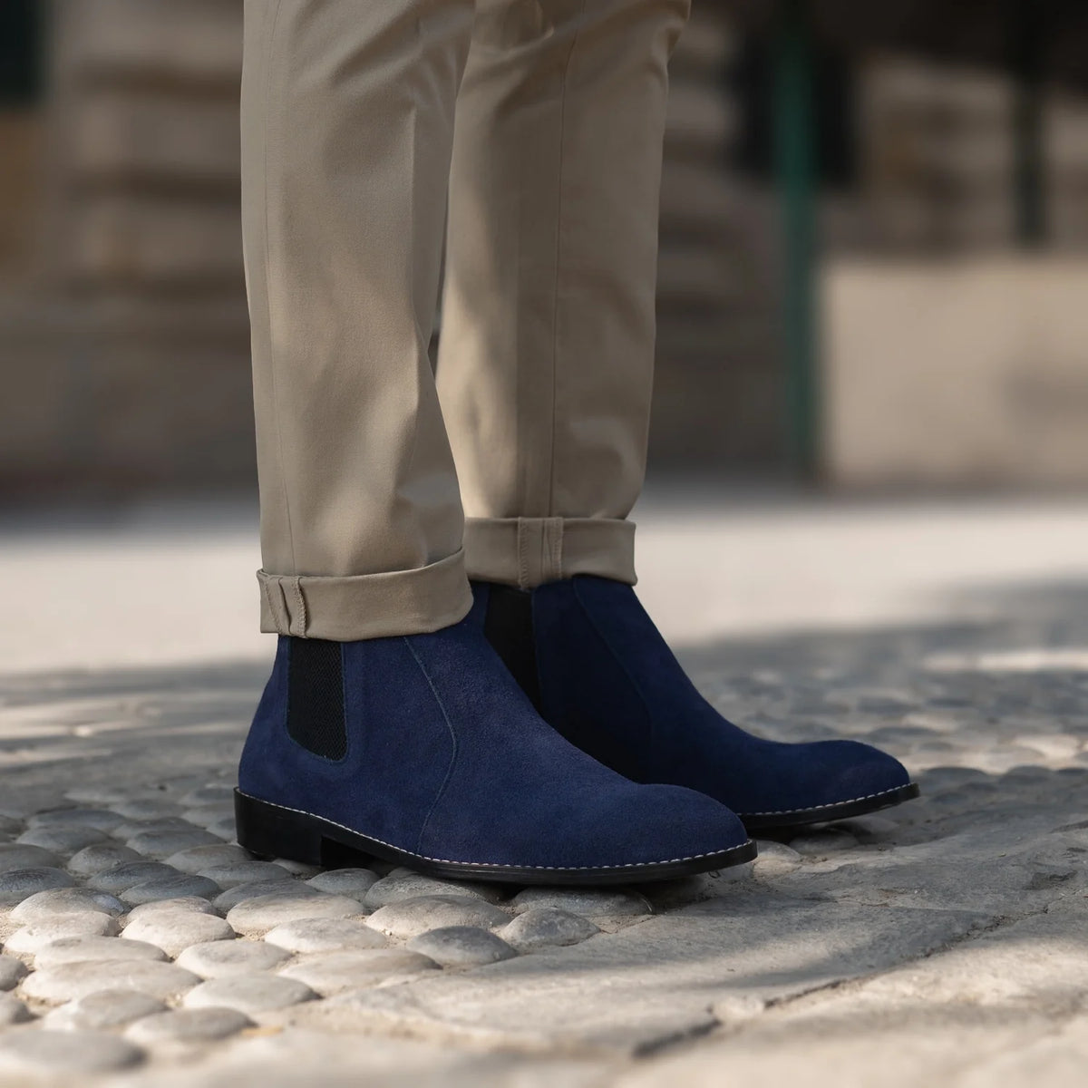 Orlaven Clarkson Chelsea Midnight Bleu Suede Bottines en cuir pour Homme footwear image 10