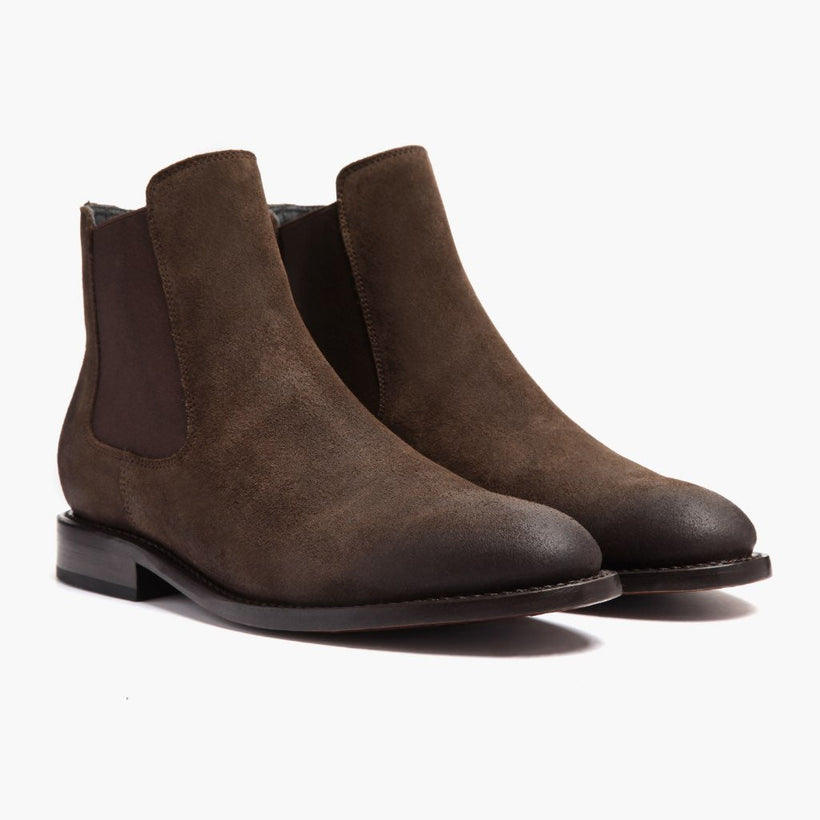 Cavalier Dark Marron Leather Boots pour Homme