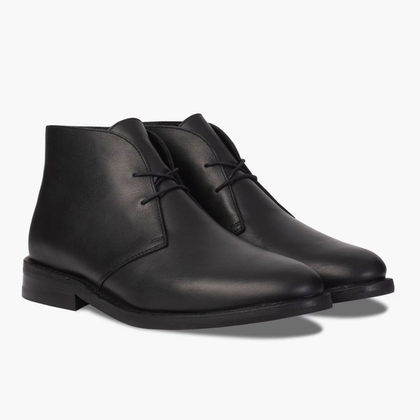 Scout Noir Leather Boots pour Homme