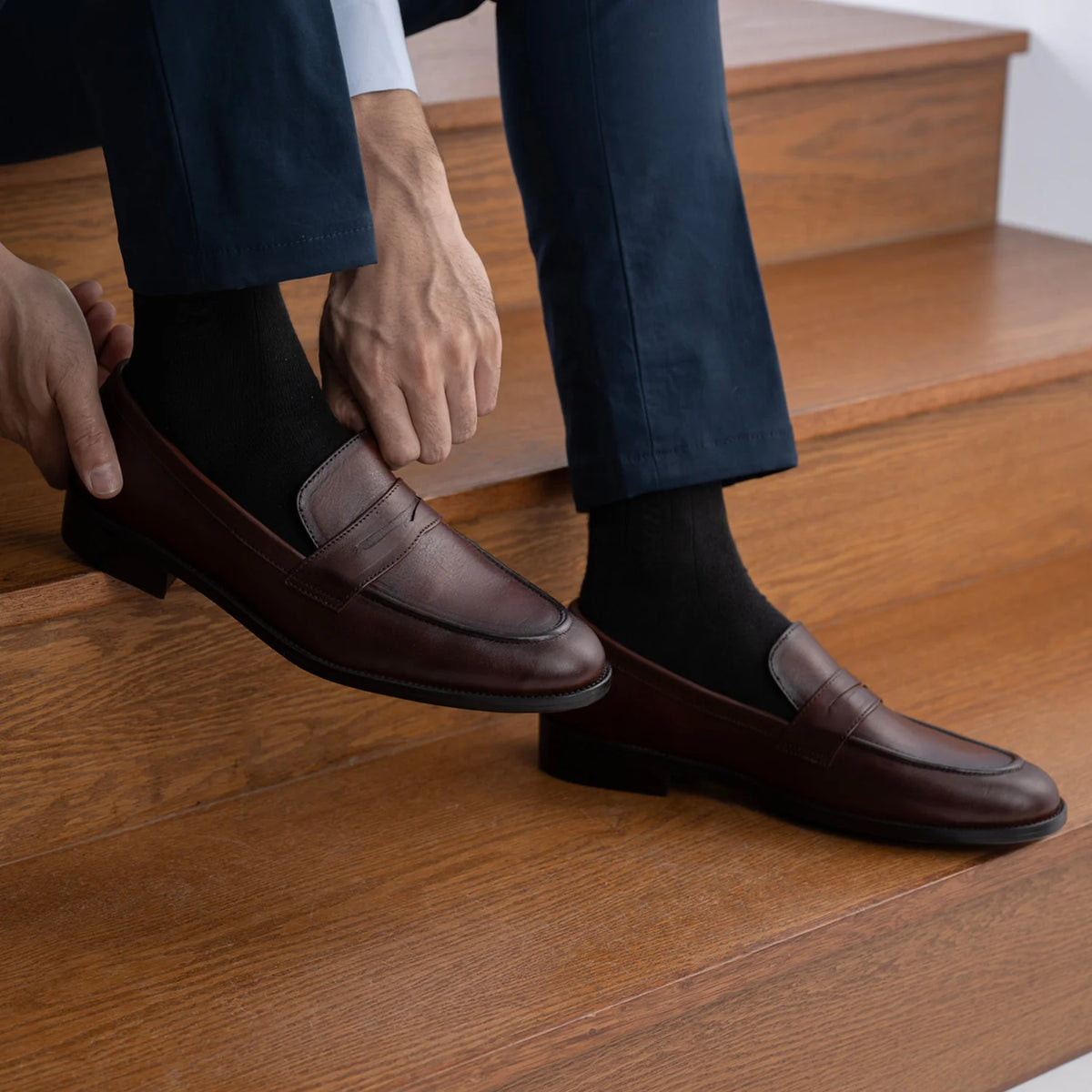 Orlaven Baxton Burnished Marron Mocassins en cuir pour Homme footwear image 10