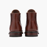 Vanguard French Roast Leather Boots For Men - Reinforced Heel Counter & Precision Double-Row Stitching Detail