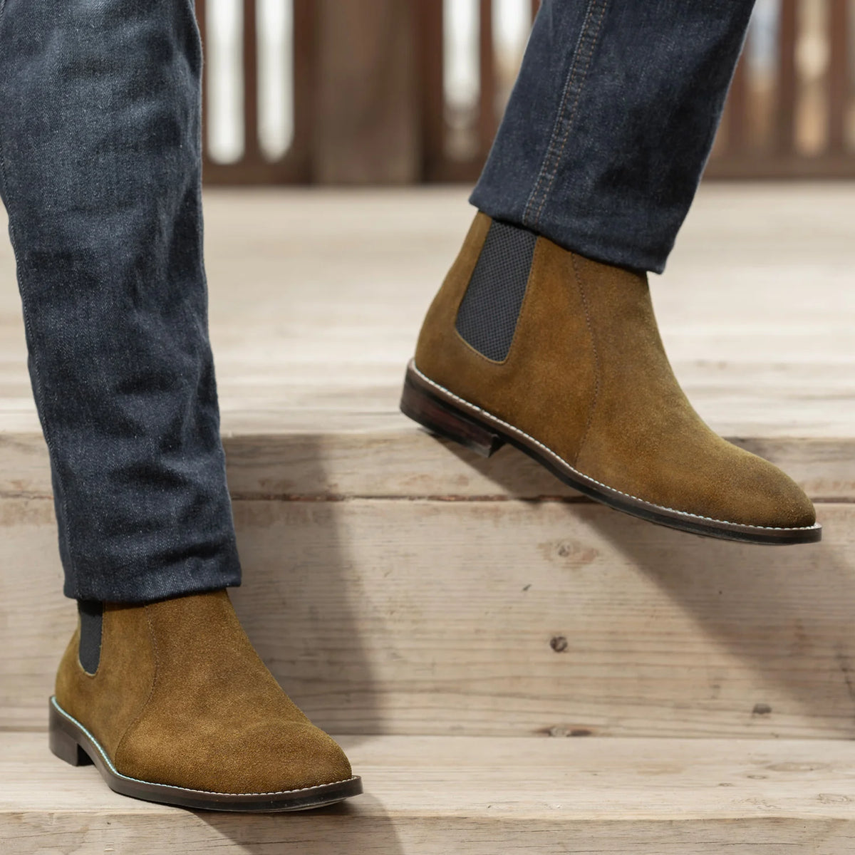 Orlaven Clarkson Chelsea Marron Suede Bottines en cuir - StudGuard pour Homme footwear image 9
