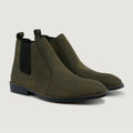 Clarkson Chelsea Olive Pullup Bottines en cuir - StudGuard pour Homme
