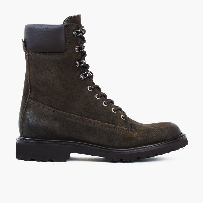 Explorer Dark Olive Suede Leather Boots pour Homme