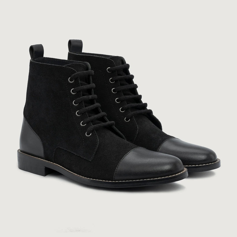 Knight Derby Hybrid Noir Bottines en cuir - StudGuard pour Homme