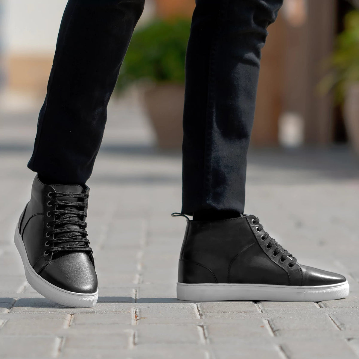 Orlaven Marty High Top Noir Baskets en cuir pour Homme footwear image 9
