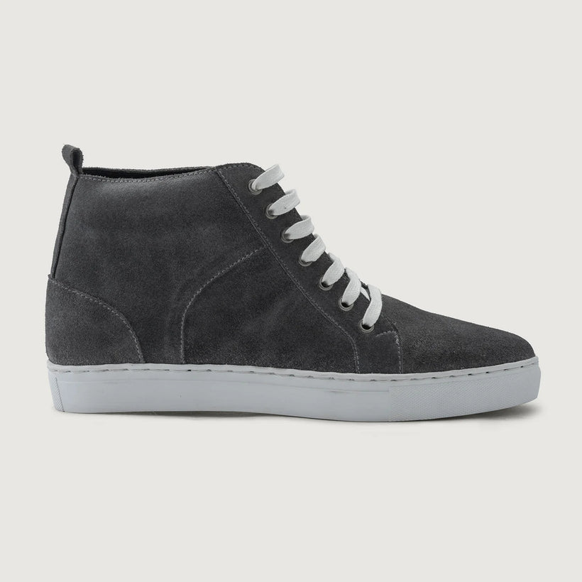 Marty High Top Gris Suede Baskets en cuir pour Homme