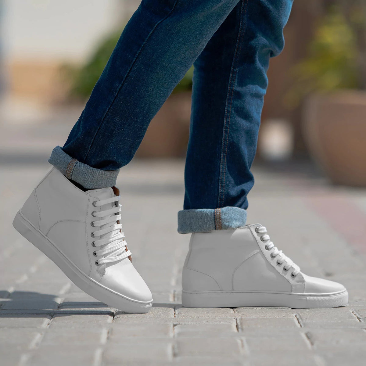 Orlaven Marty High Top Blanc Baskets en cuir pour Homme footwear image 9