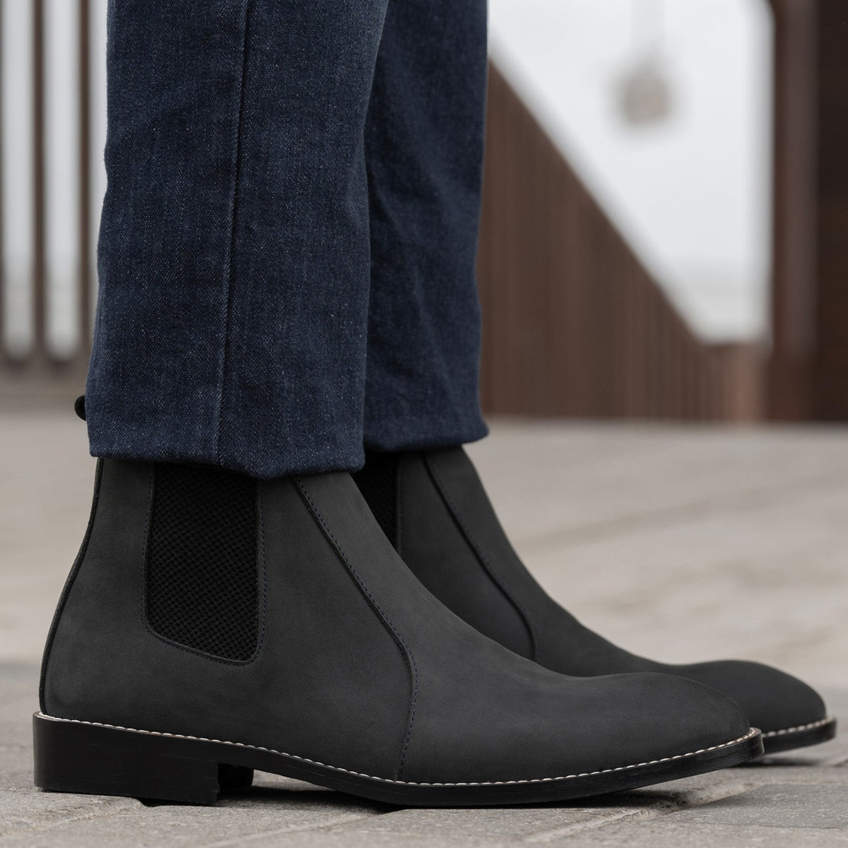 Orlaven Clarkson Chelsea Gris Nubuck Bottines en cuir - StudGuard pour Homme footwear image 10