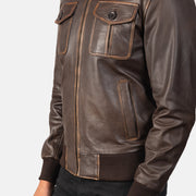 Authentic Goatskin Leather with Rub-off Finish Grain Texture &amp; Heavy-Duty Seam Stitching Detail