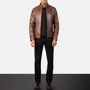 Alex Veste Motard en Cuir pour Homme – Vue produit alternative 3