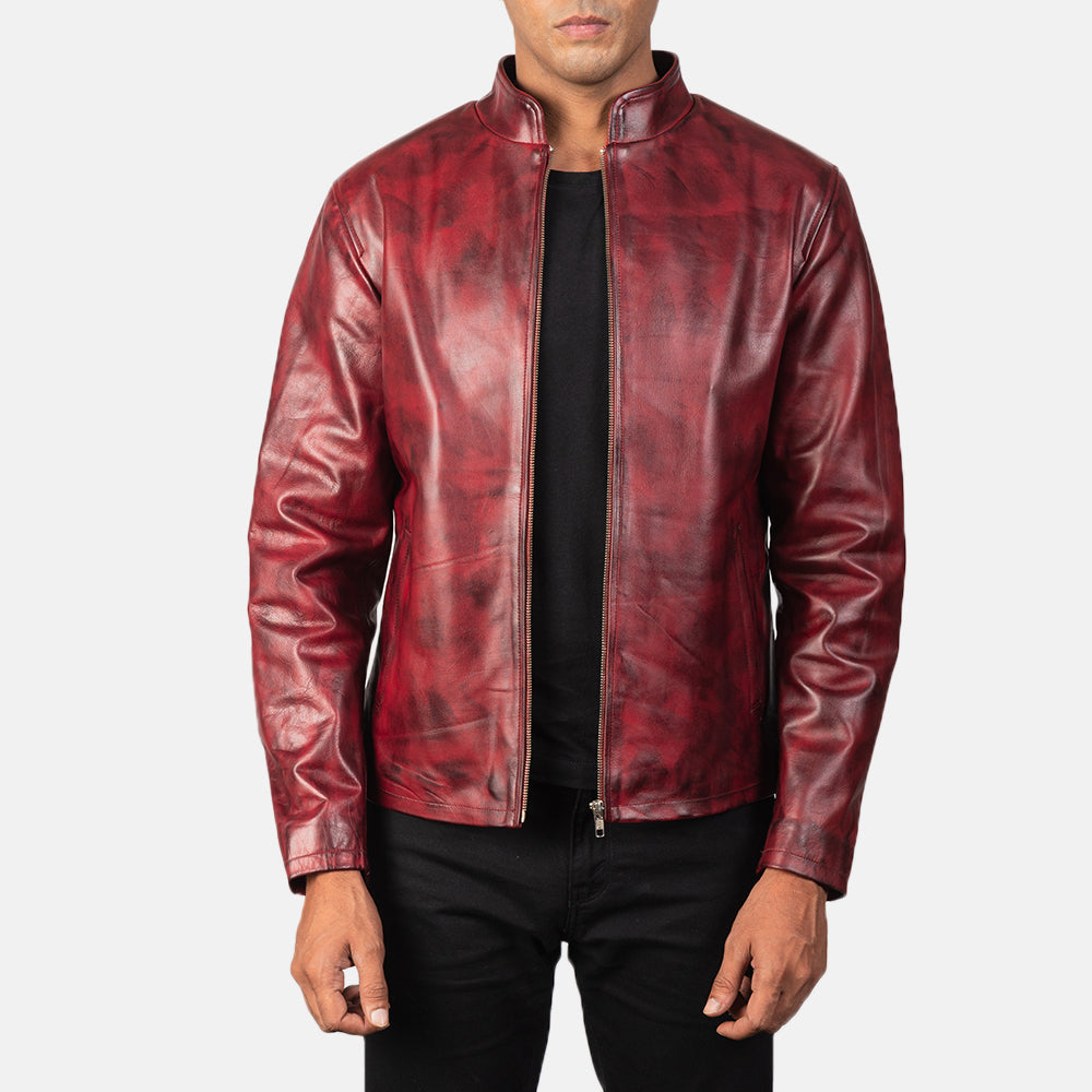 Alex Veste Motard en Cuir pour Homme – Vue produit alternative 1