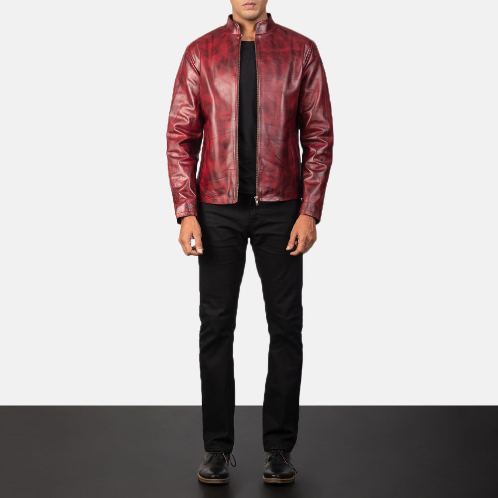 Alex Veste Motard en Cuir pour Homme – Vue produit alternative 3