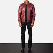 Alex Veste Motard en Cuir pour Homme – Vue produit alternative 3