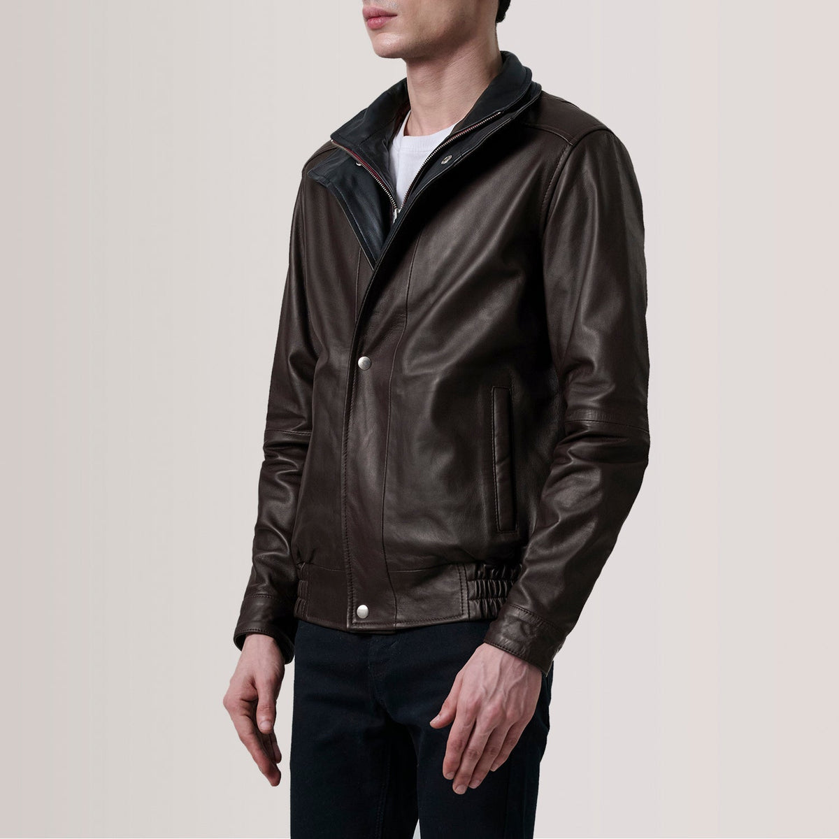 Alfred Blouson Bomber en Cuir pour Homme – Vue produit alternative 3