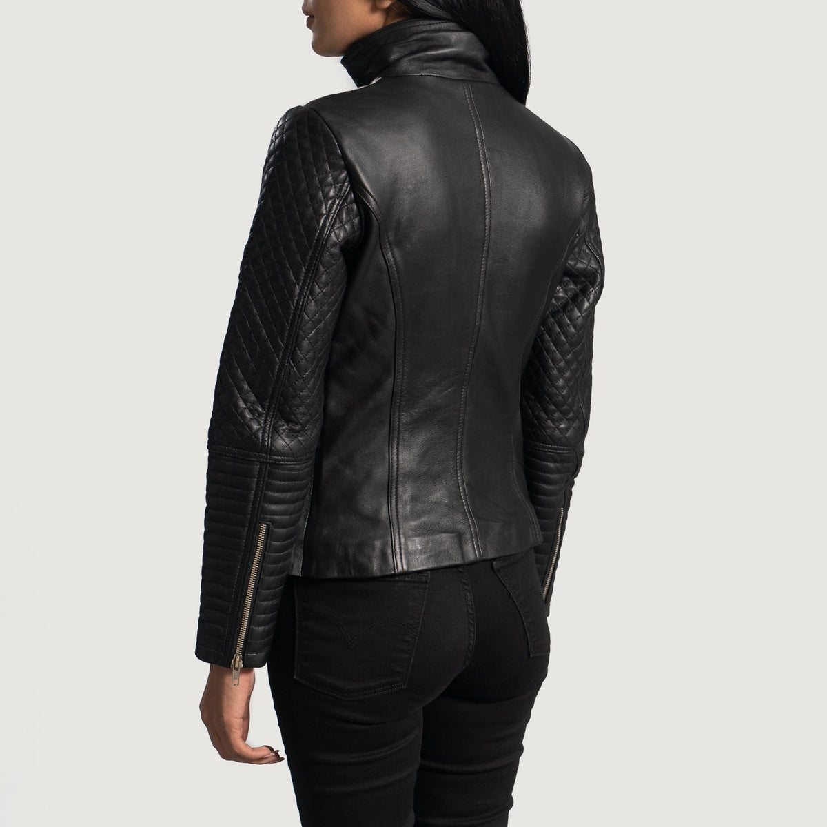 Authentic Sheepskin Leather with Aniline Finish Grain Texture &amp; Heavy-Duty Seam Stitching Detail