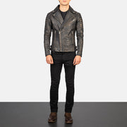 
Armand Vert Veste Motard en Cuir pour Homme – alternate product view 4