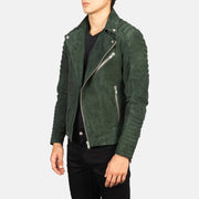 
Armand Vert Veste Motard en Cuir pour Homme – alternate product view 2