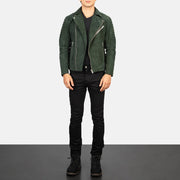 
Armand Vert Veste Motard en Cuir pour Homme – alternate product view 3