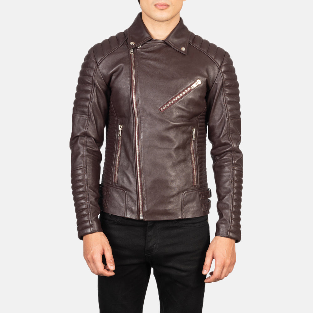 
Armand Vert Veste Motard en Cuir pour Homme – alternate product view 4