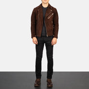 
Armand Vert Veste Motard en Cuir pour Homme – alternate product view 3