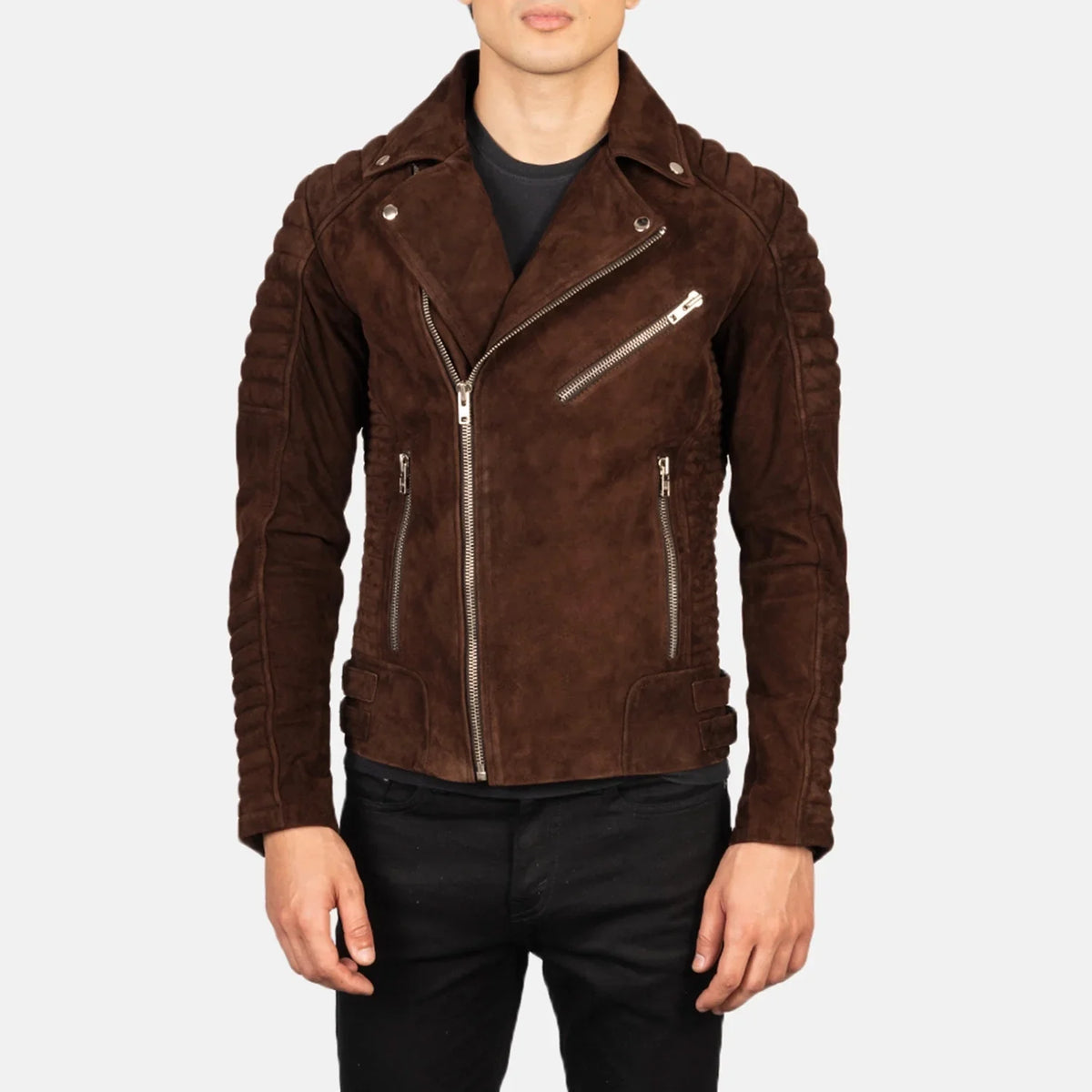 
Armand Vert Veste Motard en Cuir pour Homme – alternate product view 4