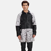 
Artistry Noir Dye Manteau en Cuir pour Homme in Black & White Sheepskin Dip &Amp; Dye - Vue de face & silhouette ajustée | Acheter en ligne