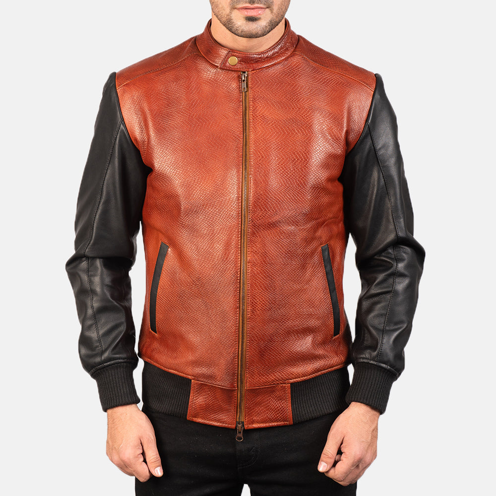 Avan Blouson Bomber en Cuir pour Homme – Vue produit alternative 4