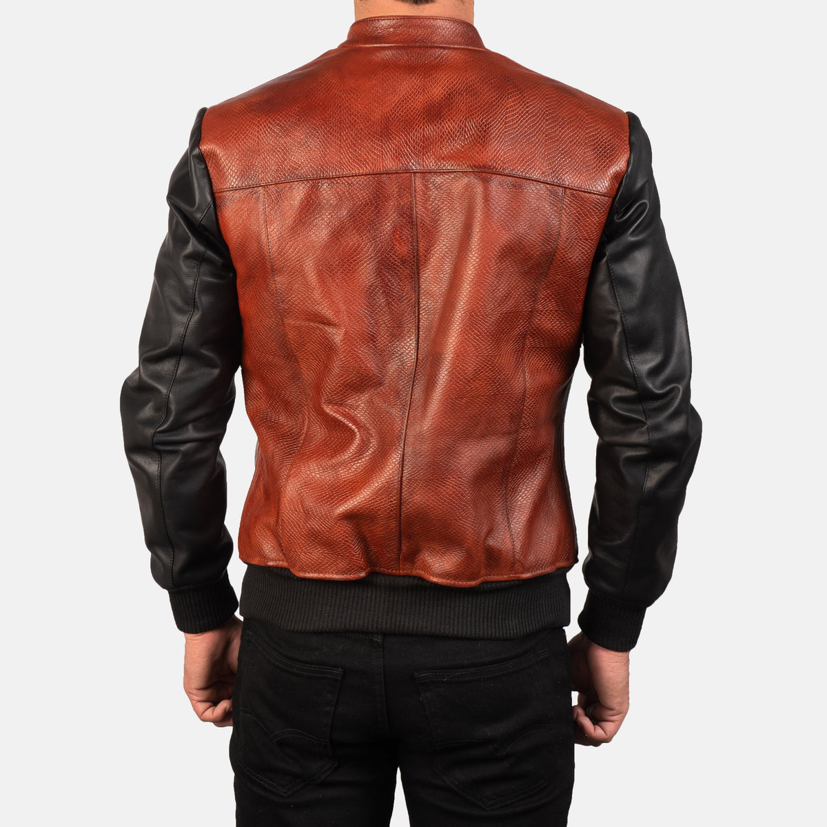 Avan Blouson Bomber en Cuir pour Homme – Vue produit alternative 5