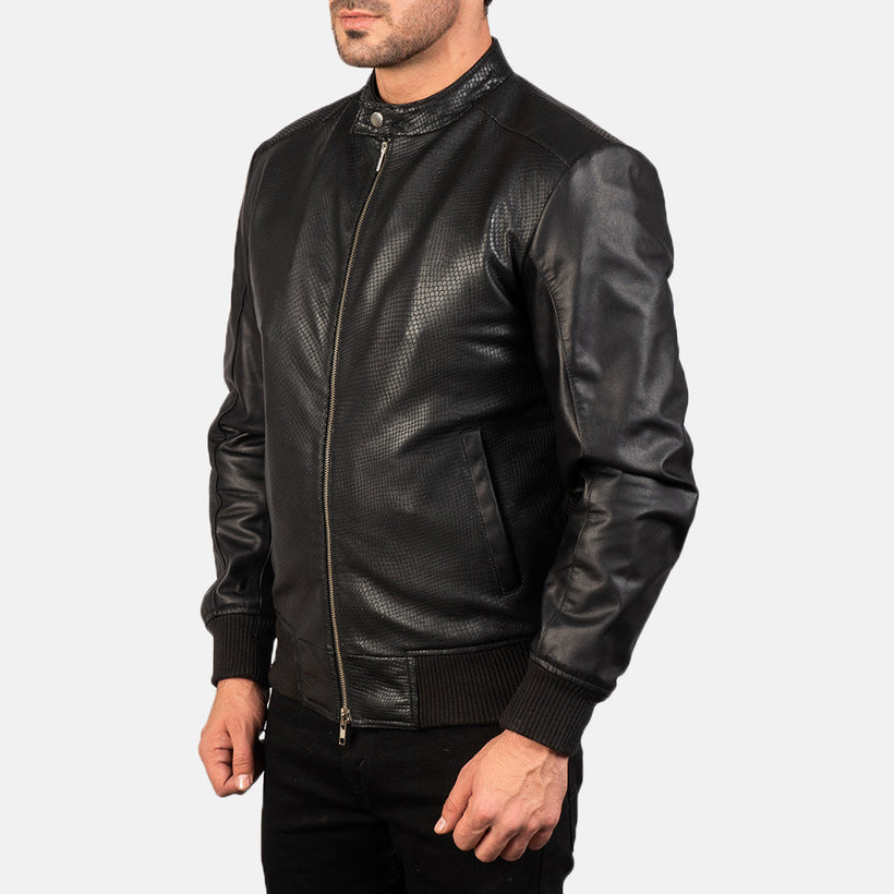 Avan Blouson Bomber en Cuir pour Homme