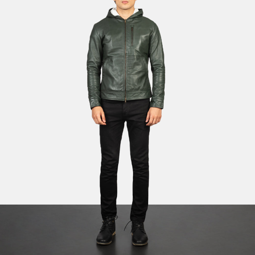 Baston Blouson Bomber en Cuir pour Homme – Vue produit alternative 3