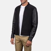 Brown Goatskin Suede Bomber Jacket - Vue de dos avec coupe ajustée aux épaules &amp; ourlet soigné